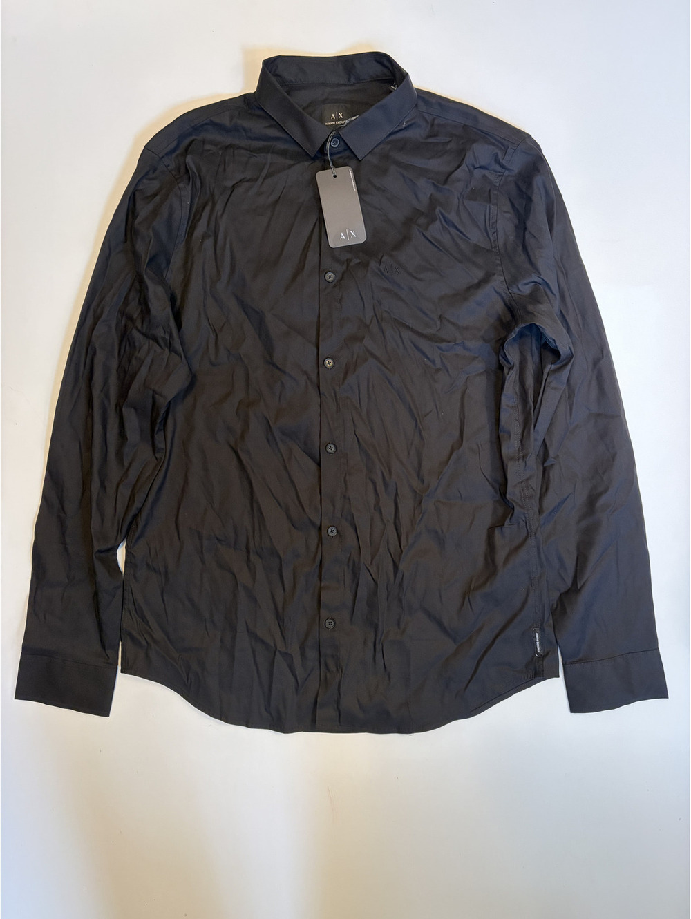 Armani Exchange Long Sleeve Black Button Down (Size L)
